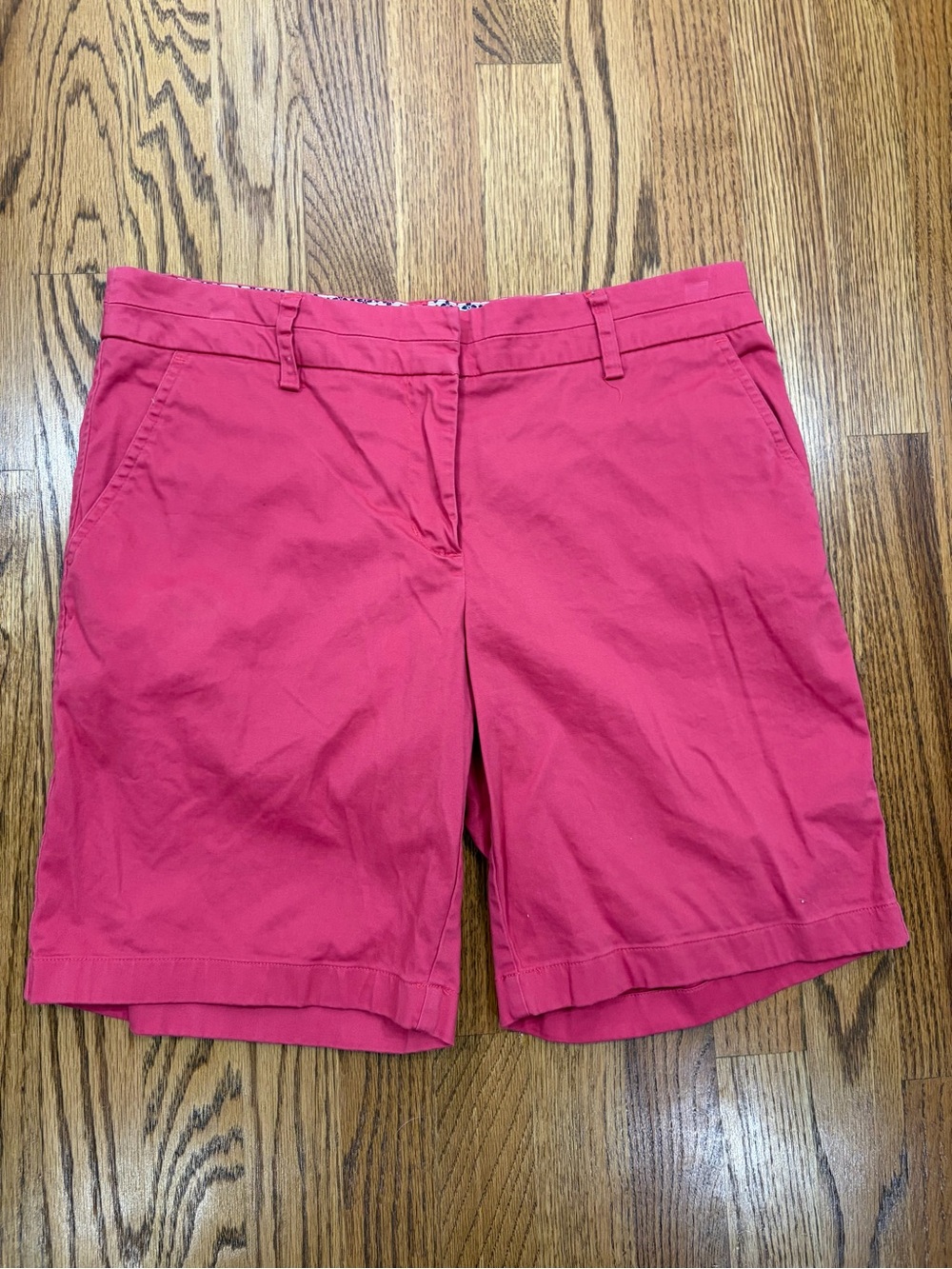 British Khaki 9" Coral Pink Bermuda Shorts (8)